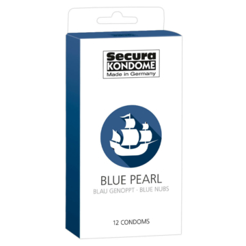 / Secura Blue Pearl - gyöngyös kék óvszerek (12db)