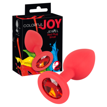 Colorful JOY - szilikon anál dildó - kicsi (piros)