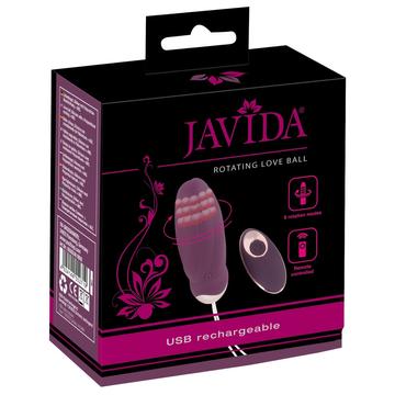 Javida - akkus, rádiós, forgó gyöngyös vibrotojás (lila)