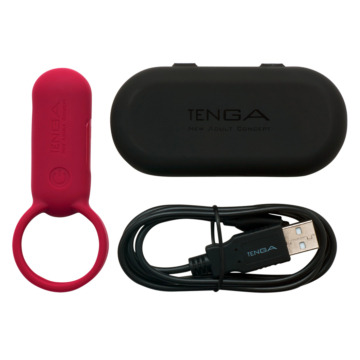 TENGA Smart Vibe - vibrációs péniszgyűrű (piros)