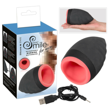 SMILE Warming masturbator - akkus, melegítős száj férfiaknak