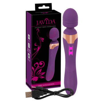 Javida Double - masszírozó vibrátor (lila)
