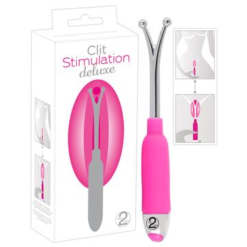 You2Toys - Deluxe csikló stimuláló vibrátor rúd (pink-ezüst)