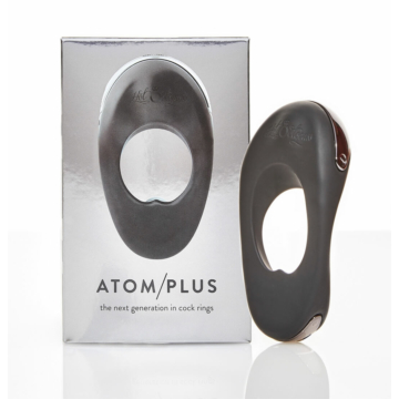 Hot Octopuss Atom plus - dupla-motoros, vibrációs péniszgyűrű (fekete)