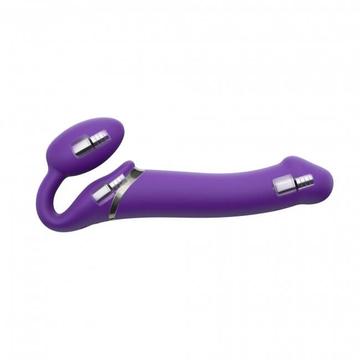 Strap-on-me L - pánt nélküli felcsatolható vibrátor - nagy (lila)