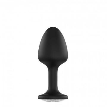 Dorcel Geisha Plug Diamond XL - fehér köves anál dildó (fekete)