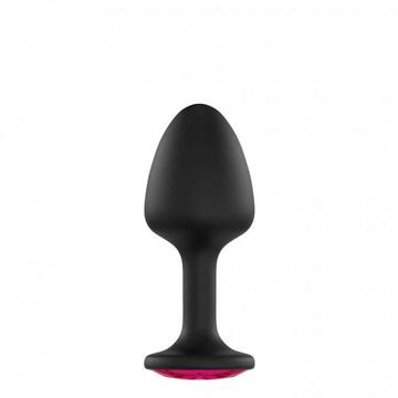 Dorcel Geisha Plug Ruby XL - pink köves anál dildó (fekete)