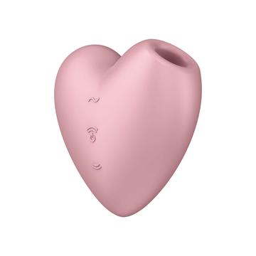 Satisfyer Cutie Heart - akkus, léghullámos csikló vibrátor (pink)