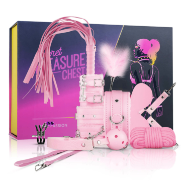 Secret Pleasure Chest - haladó BDSM készlet - 14 részes (pink)
