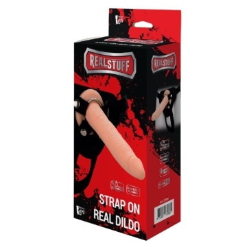 RealStuff Strap-On - keskeny, felcsatolható dildó (natúr)