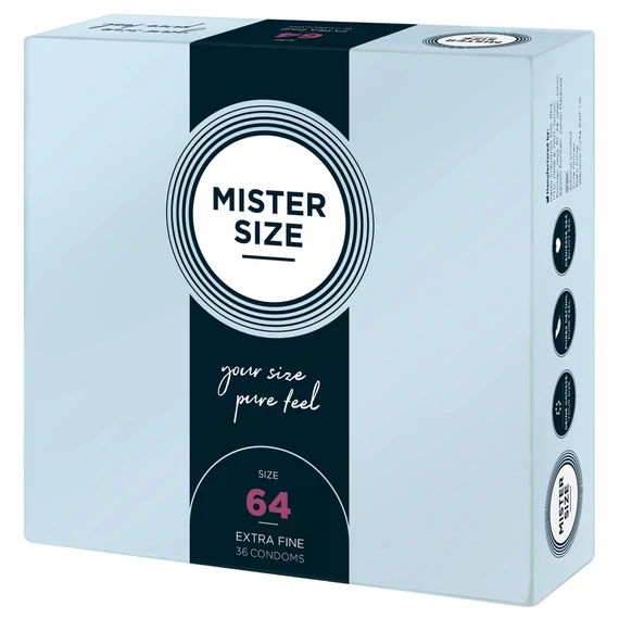 Mister Size vékony óvszer - 64mm (36db)
