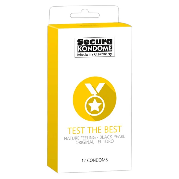 Secura Test the Best - óvszer válogatás (12db)
