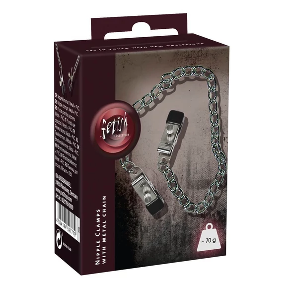Lánc, állítható csipesszel