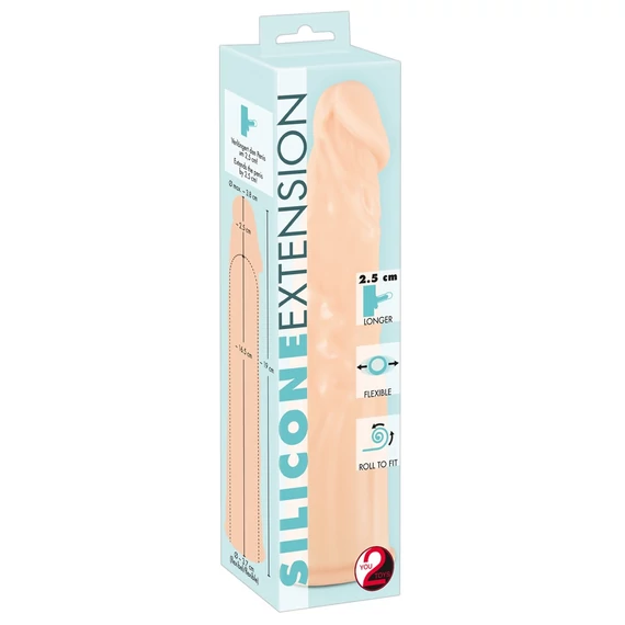 You2Toys - Silicone - hosszabbító péniszköpeny (natúr) - 19cm