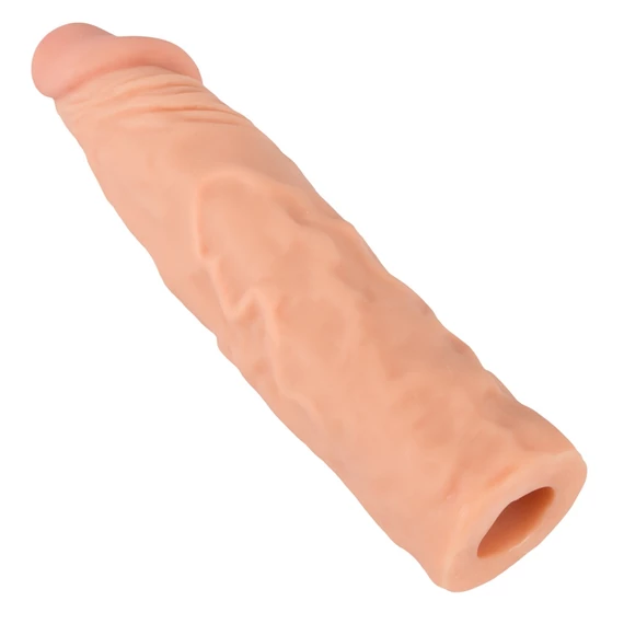 Nature Skin - hosszabbító, vastagító péniszköpeny (19,5cm)