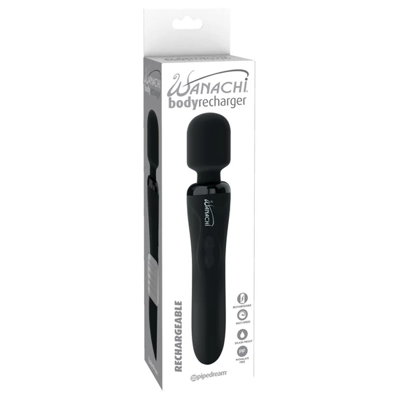 Wanachi Wand - akkus, masszírozó vibrátor (fekete)