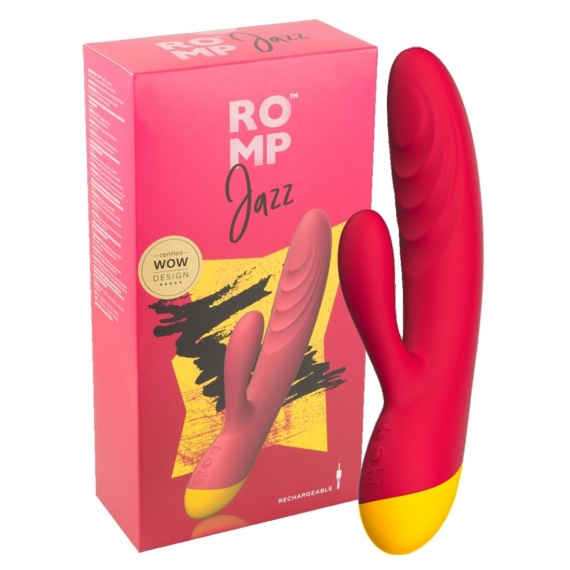 ROMP Jazz - akkus, vízálló csiklókaros G-pont vibrátor (sötét pink)