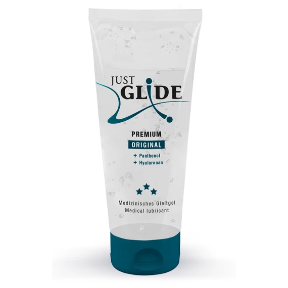 Just Glide Premium Original - vegán, vízbázisú síkosító (200ml)