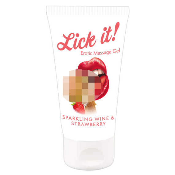 Lick it! - 2in1 ehető síkosító - pezsgő-eper (50ml)