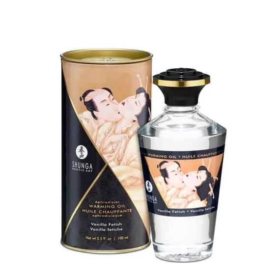 Shunga - melegítő hatású masszázsolaj - vanília (100ml)