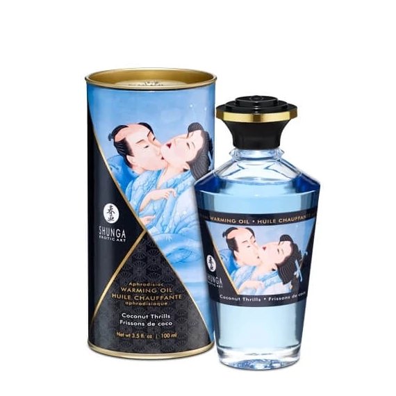 Shunga - melegítő hatású masszázsolaj - kókusz (100ml)