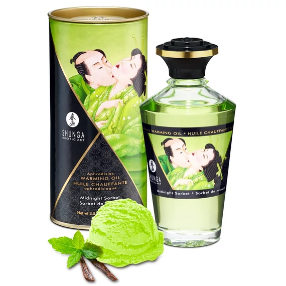Shunga - melegítő hatású masszázsolaj - midnight sorbet (100ml)