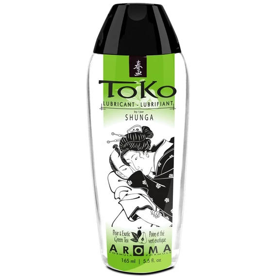 Shunga Toko - ízes vízbázisú síkosító - körtés zöld tea (165ml)
