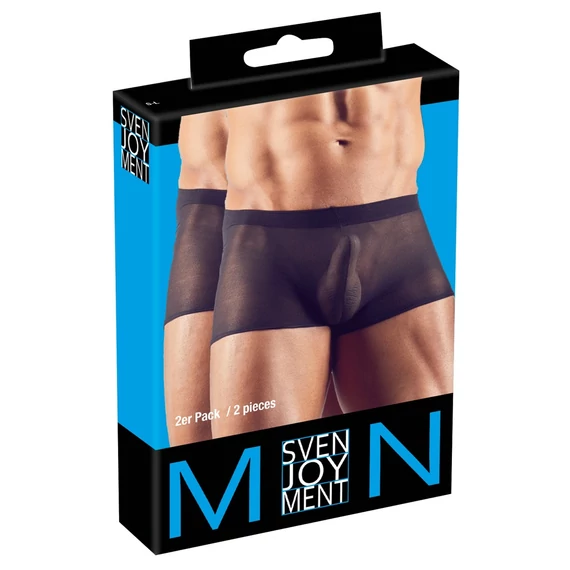 Svenjoyment - áttetsző boxer szett - fekete (2 részes)