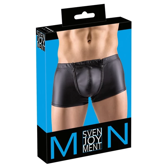 Svenjoyment - strasszos cipzáros matt boxer (fekete)