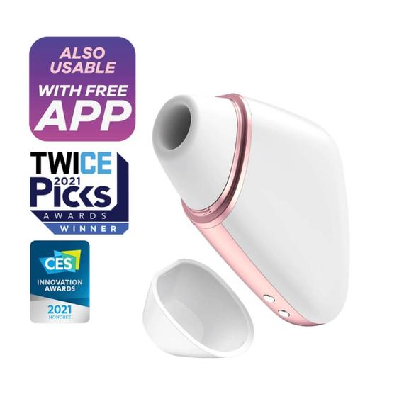 Satisfyer Love Triangle - okos, akkus, vízálló csiklóizgató vibrátor (fehér)