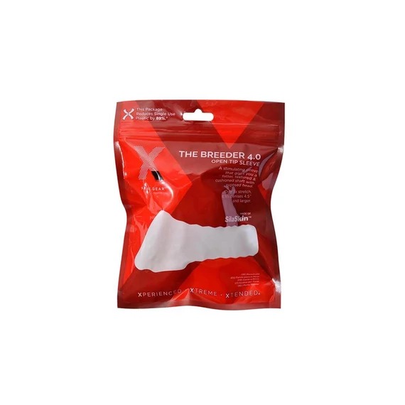 Perfect Fit Breeder - nyitott péniszköpeny (10 cm) - tejfehér
