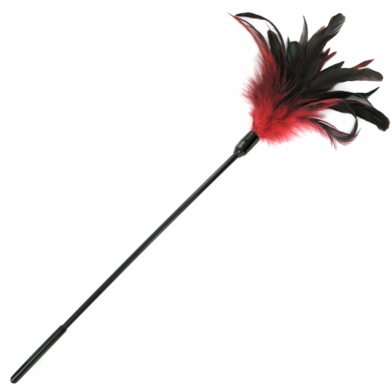 Sportsheets - toll cirógató, hosszú nyéllel (piros-fekete)