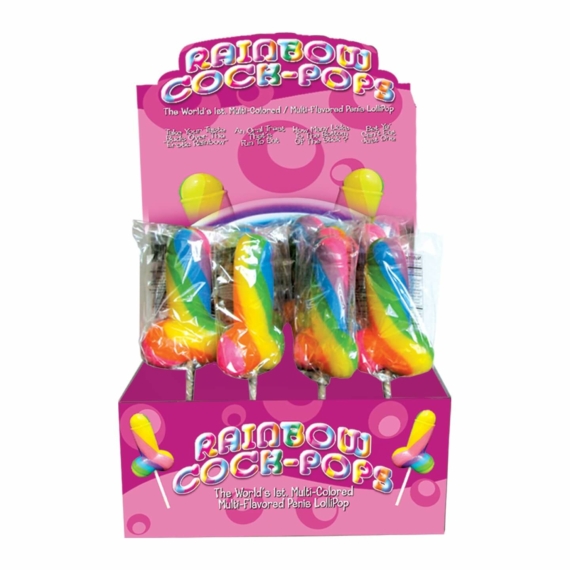 Rainbow Cock Pop - színes péniszes nyalóka (85g) - gyümölcsös