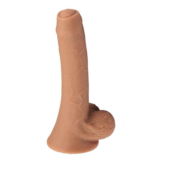 Tracy's Dog Uncut Foreskin - herés fitymanátor dildó (21cm) - natúr