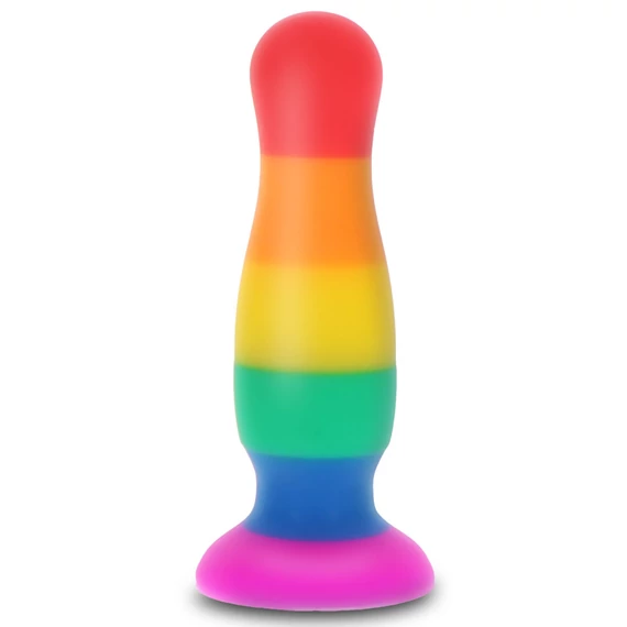 Plug Rainbow – színes vibráló anális kiegészítő 13 cm