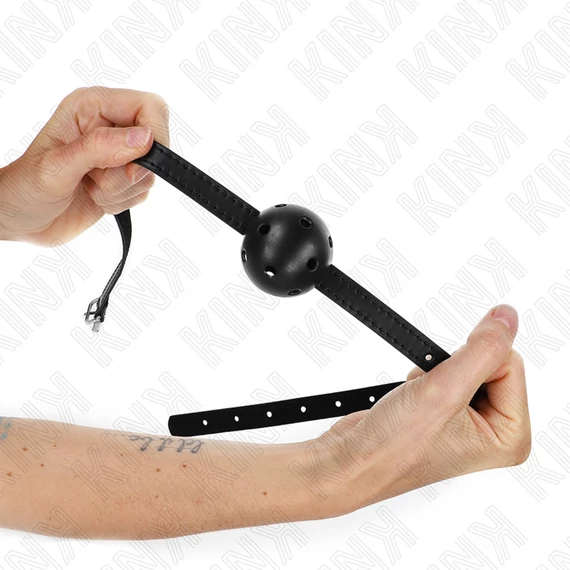 KINK Simplicity Black – légáteresztő ball gag 4.5 cm