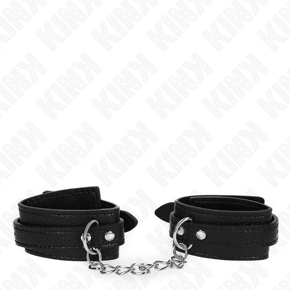 KINK - állítható fekete csuklóbilincsek 20-28 cm-ig