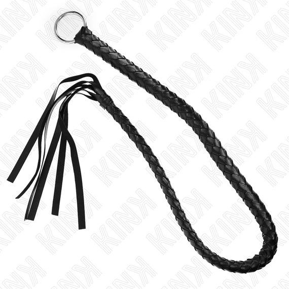 KINK - fekete markolatú kígyó ostor 65 cm