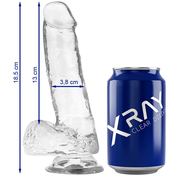 X RAY – átlátszó, rugalmas szexuális segédeszköz 18,5 cm