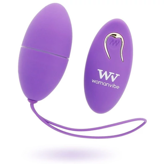 WOMANVIBE – távirányítós tojás vibrátor fekete szilikonban