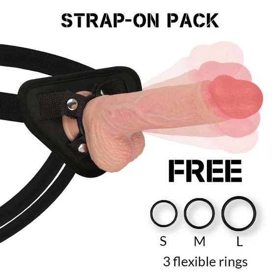 ROCKARMY – 22 cm-es vibráló rotátor és izgató harness