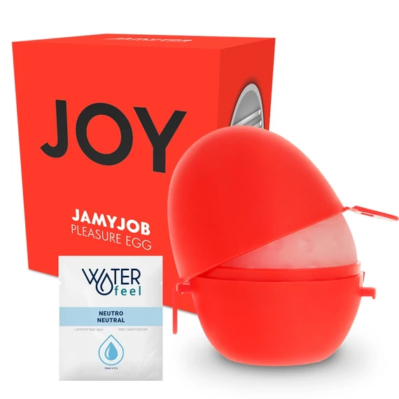 JAMYJOB – diszkrét tojásformájú maszturbátor vörös színben