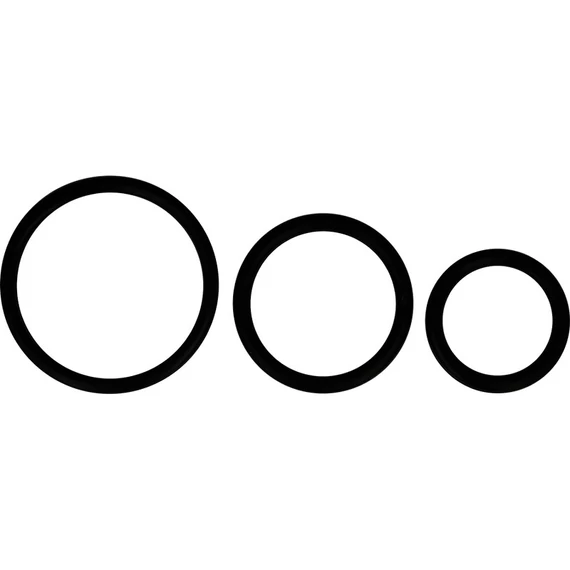 OHMAMA – 3 db fekete szilikon gyűrű szett
