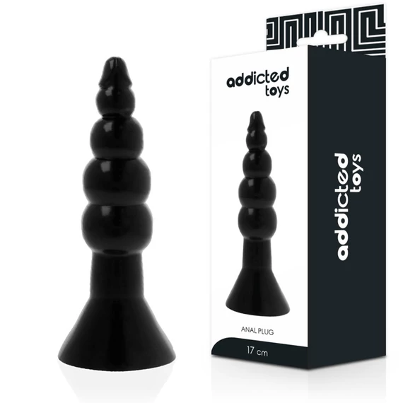 ADDICTED TOYS – prémium 17 cm-es fekete anális izgató