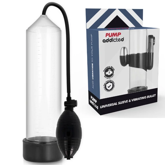 PUMP ADDICTED – átlátszó prémium vibrátor