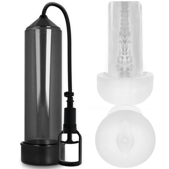 PUMP ADDICTED RX7 – fekete maszturbátorral ellátott eszköz