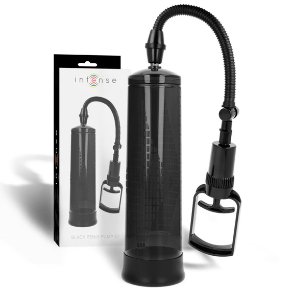 INTENSE – prémium fekete maszturbátor pumpával