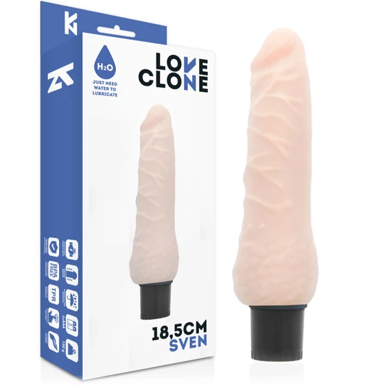 LOVECLONE - önkenő vibrátor 18,5 cm, érzékies élményért
