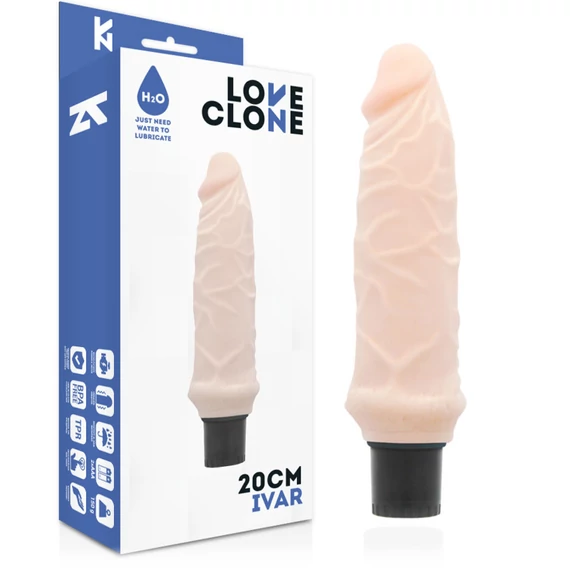 LOVECLONE IVAR – önkenő vibrátor 20 cm hosszú, 3.7 cm átmérőjű