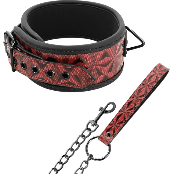 BEGME Red Edition – prémium vegán bőr nyakörv neoprén bélésű